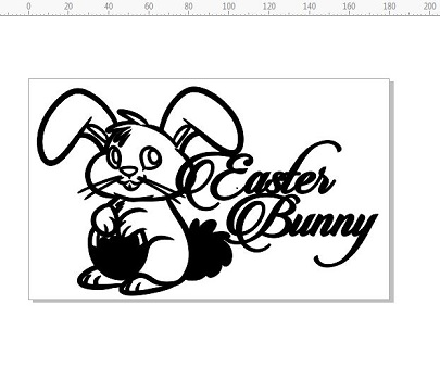 Easter bunny 110 x 180mm, min buy 3